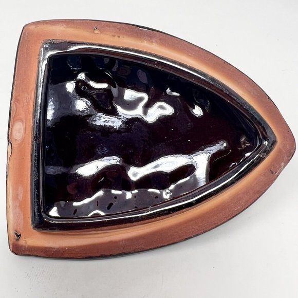 Thames Iron Shaped Redware Trinket‎ Box Candy Dish Sugar Bowl Hand Painted Japan - Picture 6 of 8